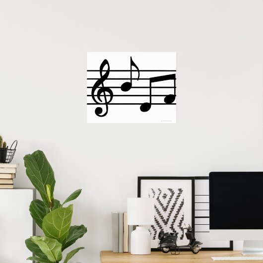 Musiknoten Poster (Heimbüro)