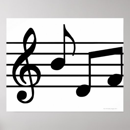 Musiknoten Poster (Vorne)