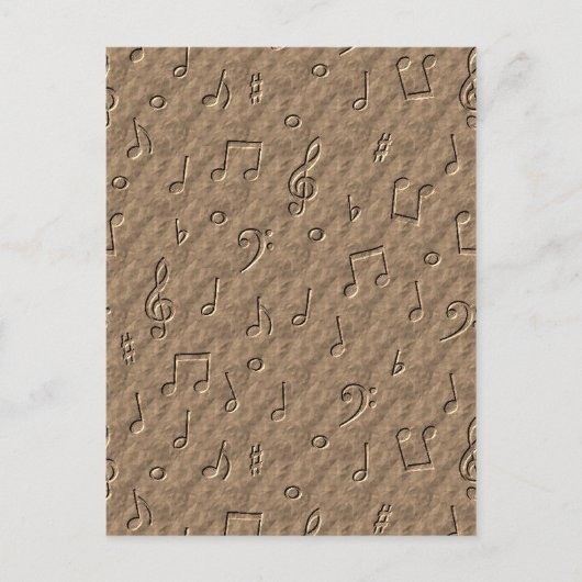 Musiknoten Postkarte (Vorderseite)