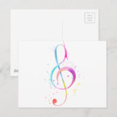 Musiknoten Postkarte (Vorne/Hinten)