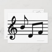 Musiknoten Postkarte (Vorne/Hinten)