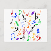 Musiknoten Postkarte - Multi (Vorderseite)