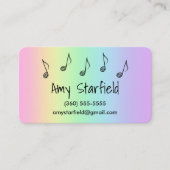 Musiknoten Rainbow Business Cards Visitenkarte (Vorderseite)