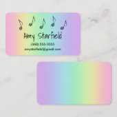 Musiknoten Rainbow Business Cards Visitenkarte (Vorne/Hinten)