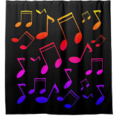 Musiknoten Rainbow-Farben Duschvorhang (Vorderseite)