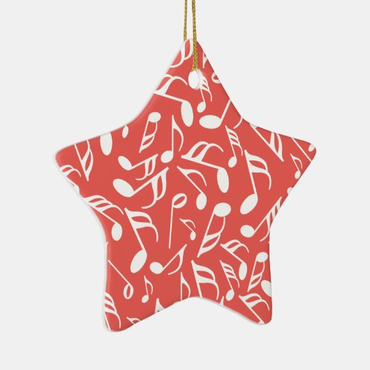Musiknoten Red Keramik Ornament (Rechts)