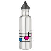 Musiknoten Rosa Blau Lila gelb Edelstahlflasche (Links)