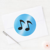 Musiknoten Runder Aufkleber (Umschlag)