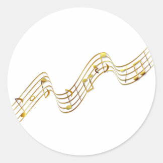 Musiknoten Runder Aufkleber