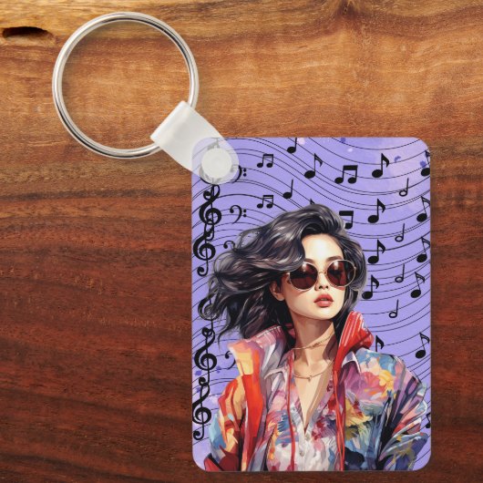 Musiknoten Schlüsselanhänger (Vorderseite)