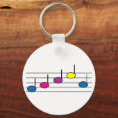 Musiknoten Schlüsselkette Schlüsselanhänger (Vorderseite)