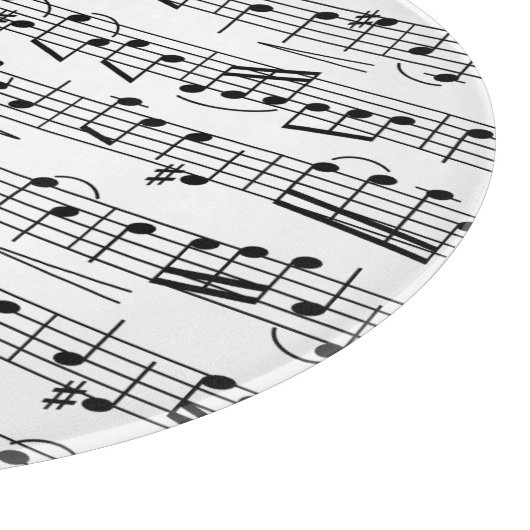 Musiknoten Schneidebrett (Ecke)