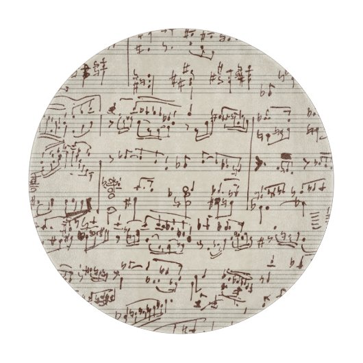 Musiknoten Schneidebrett (Vorderseite)