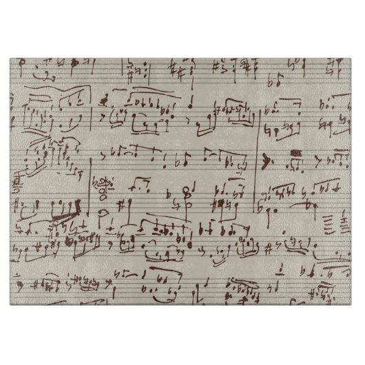 Musiknoten Schneidebrett (Vorderseite)