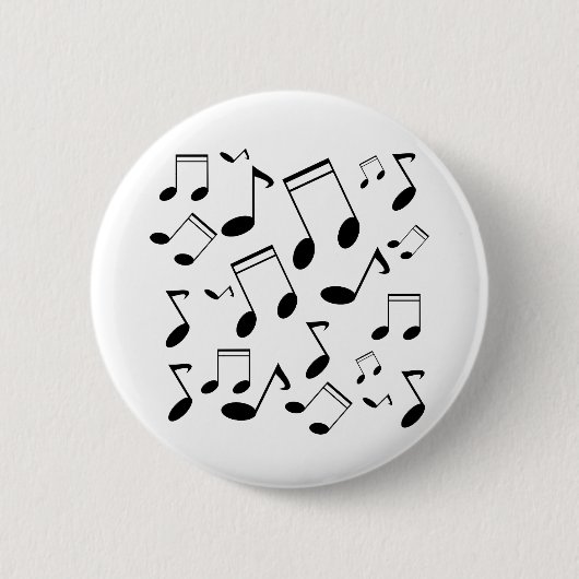 Musiknoten schwarz button (Vorderseite)