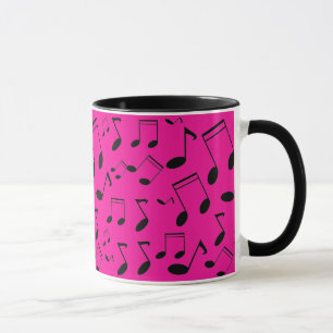 Musiknoten schwarz tasse