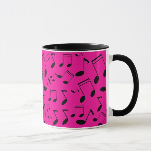 Musiknoten schwarz tasse (Rechts)