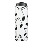 Musiknoten schwarz thermosbecher (Vorderseite)