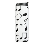 Musiknoten schwarz thermosbecher (Nach links gedreht)