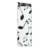 Musiknoten schwarz thermosbecher (Nach rechts gedreht)