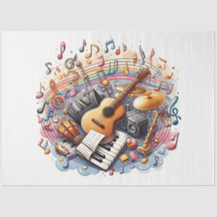 Musiknoten Serie Design 8 Seidenpapier