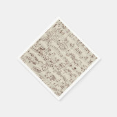 Musiknoten Serviette (Ecke)