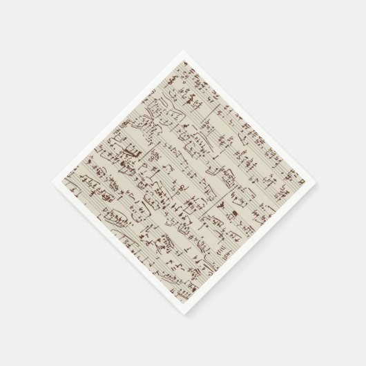 Musiknoten Serviette (Ecke)
