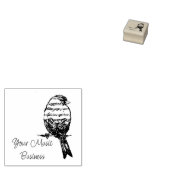 Musiknoten Singendes Lied Vogel Firmenname Gummistempel (Stempel)