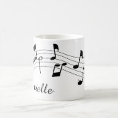 Musiknoten Skriptname Benutzerdefinierte Farbe Kaffeetasse (Mittel)