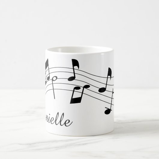 Musiknoten Skriptname Benutzerdefinierte Farbe Kaffeetasse (Mittel)