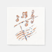 MUSIKNOTEN STANDARD COCKTAIL NAPKIN SERVIETTE (Vorderseite)