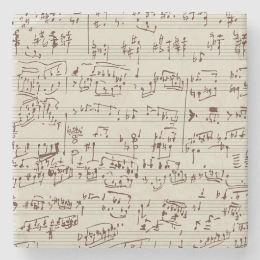 Musiknoten Steinuntersetzer (Vorderseite)