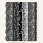 Musiknoten Streifen Notizblock (Vorderseite)