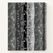 Musiknoten Streifen Notizblock (Rückseite)