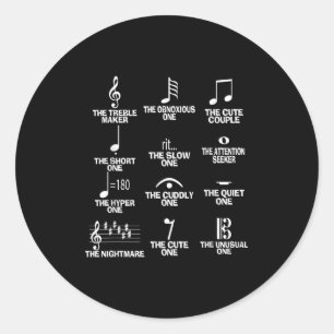 Musiknoten Symbol Definition Humor Lustig Christ Runder Aufkleber