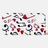 Musiknoten & Symbole Schwarz & Weiß Case-Mate iPhone Hülle (Rückseite (Horizontal))