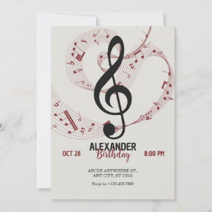 Musiknoten Symphonie  Einladung
