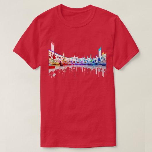 Musiknoten T-Shirt (Design vorne)
