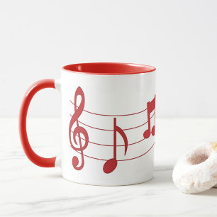 Musiknoten Tasse