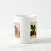Musiknoten Tastatur Rote Rose Blossom Destiny Kaffeetasse (Mittel)