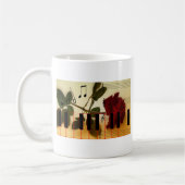 Musiknoten Tastatur Rote Rose Blossom Destiny Kaffeetasse (Links)