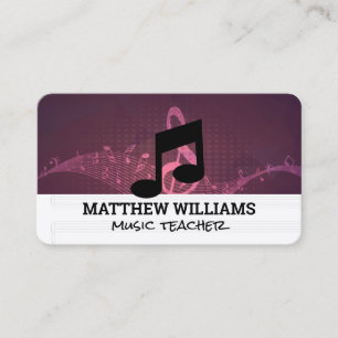 Musiknoten Tontechniker Sänger Visitenkarte