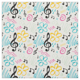 Musiknoten Treble Clef Musician Band 90er Jahre Stoff
