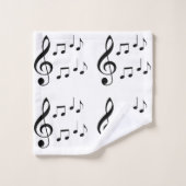 "Musiknoten-" Tuch-Set Badhandtuch Set (Waschlappen)