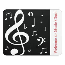 Musiknoten-Tür-Zeichen