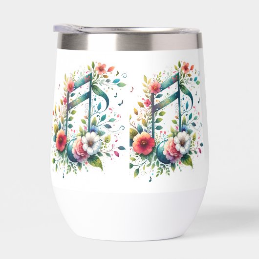 Musiknoten und Blume (Rechts)