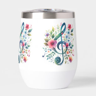 Musiknoten und Blume