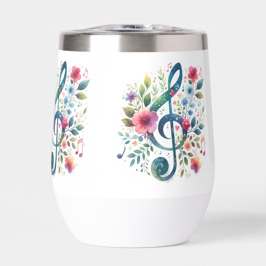 Musiknoten und Blume (Vorderseite)