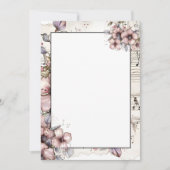 Musiknoten und Blume Einladung (Vorderseite)