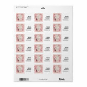 Musiknoten und Blume Elegante Adresse Adressaufkleber (Vorne)